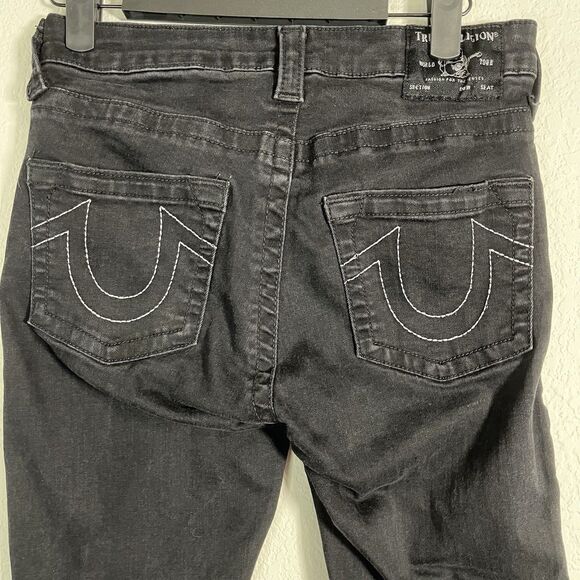 True Religion Jennie Curvy Mid Rise Super Skinny Black Denim Women’s Size 28 - Picture 6 of 14